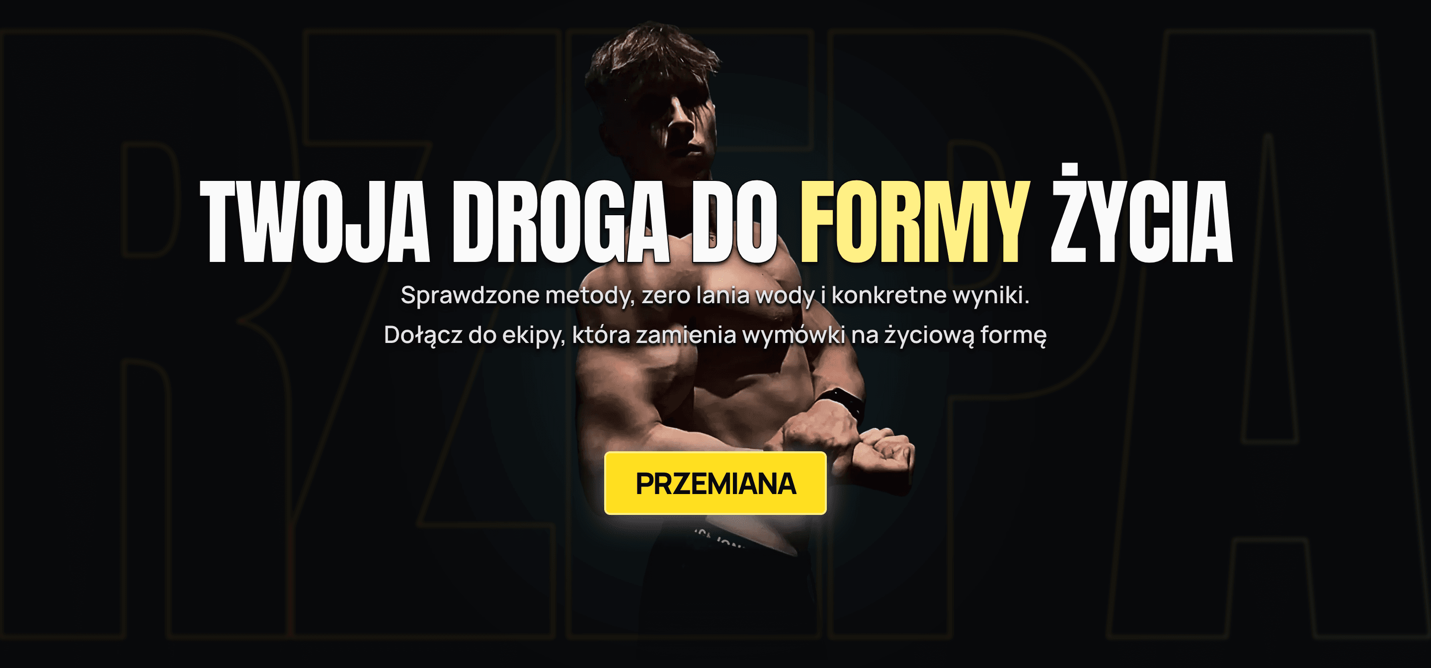 Nowa sekcja hero strony Trener Rzepa